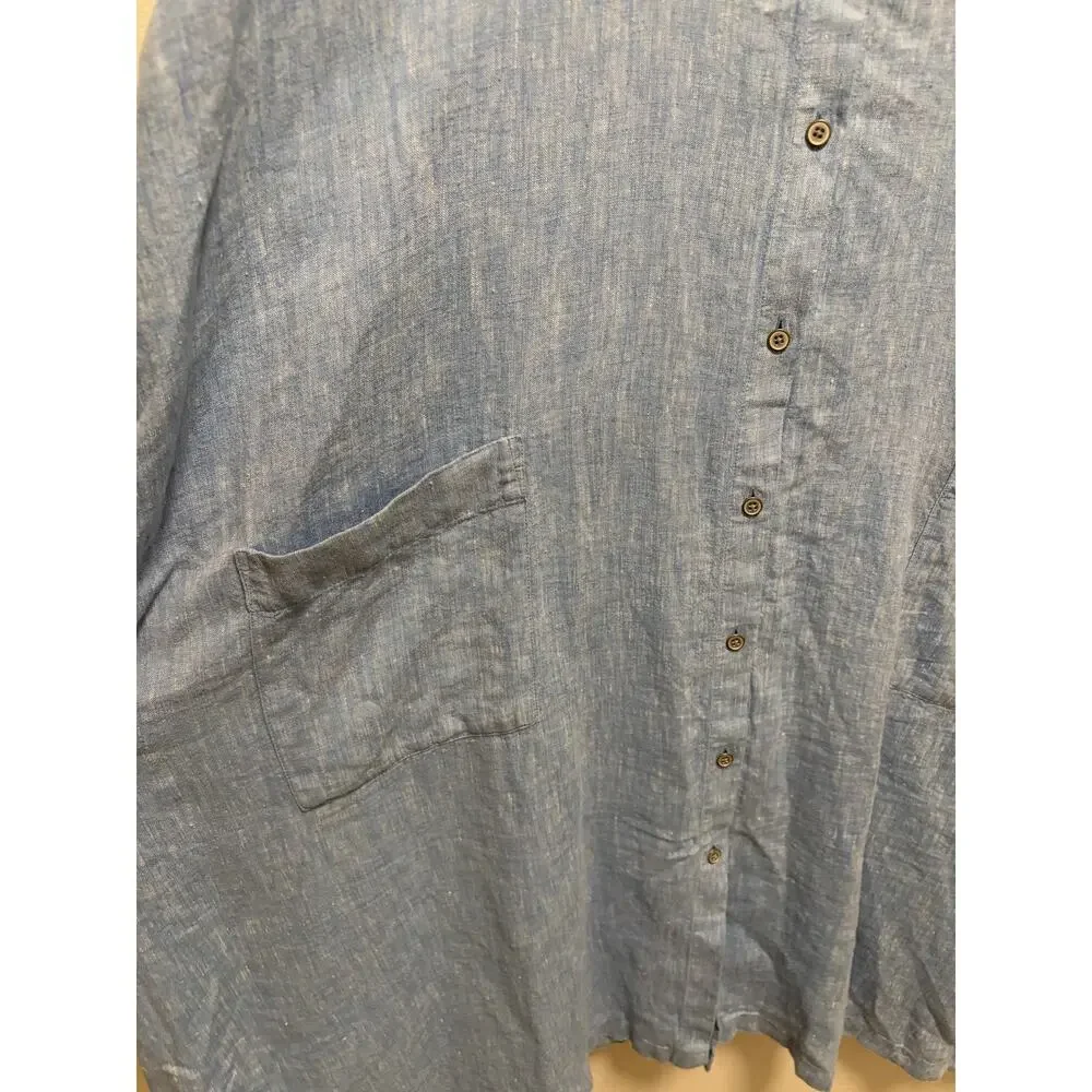 J. Jill Pure Jill Linen Lagenlook Relaxed Midi Dress Women's Size XL Petite